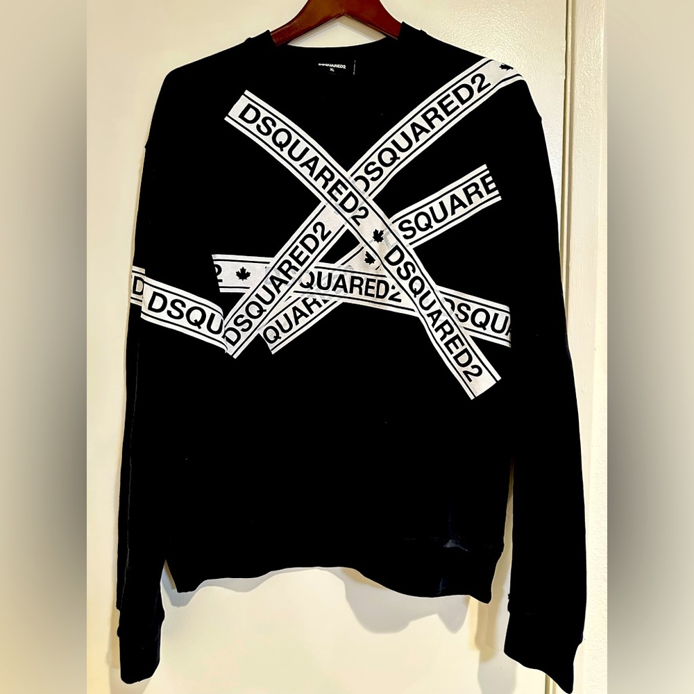 Dsquared2 black logo tape xl sweatshirt used